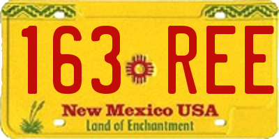 NM license plate 163REE