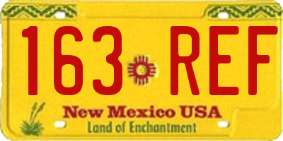 NM license plate 163REF