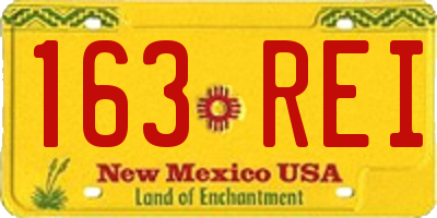 NM license plate 163REI