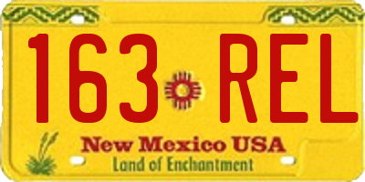 NM license plate 163REL
