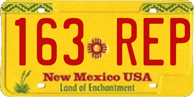 NM license plate 163REP