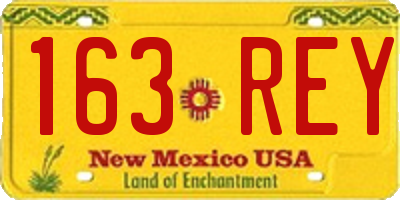 NM license plate 163REY