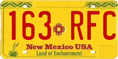 NM license plate 163RFC