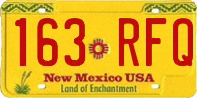 NM license plate 163RFQ