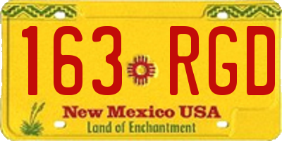 NM license plate 163RGD