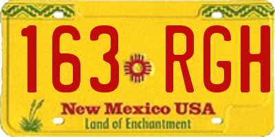 NM license plate 163RGH