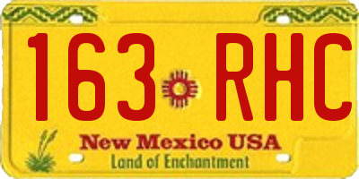 NM license plate 163RHC