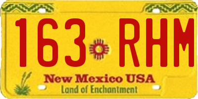 NM license plate 163RHM