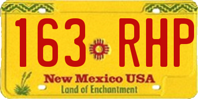 NM license plate 163RHP