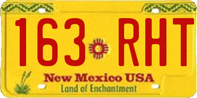 NM license plate 163RHT