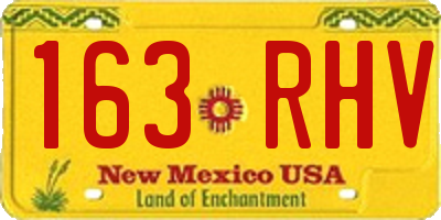 NM license plate 163RHV