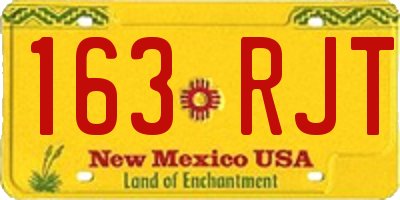NM license plate 163RJT