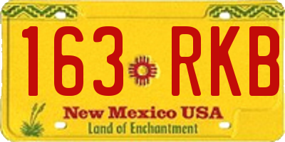 NM license plate 163RKB