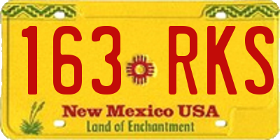 NM license plate 163RKS