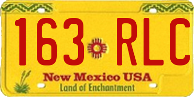 NM license plate 163RLC