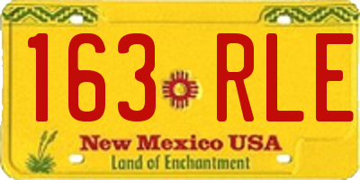 NM license plate 163RLE