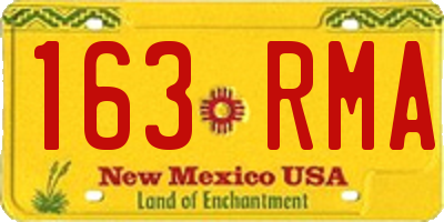 NM license plate 163RMA