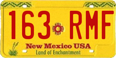 NM license plate 163RMF