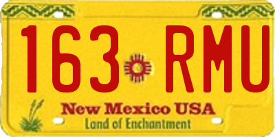 NM license plate 163RMU