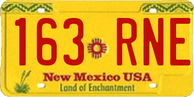 NM license plate 163RNE
