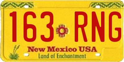 NM license plate 163RNG