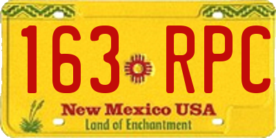 NM license plate 163RPC