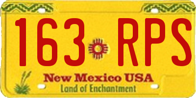 NM license plate 163RPS