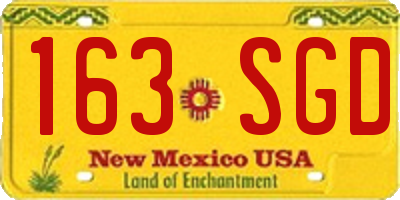 NM license plate 163SGD