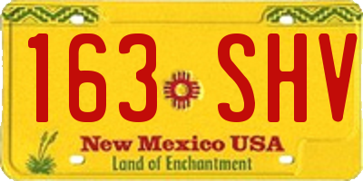 NM license plate 163SHV