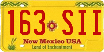 NM license plate 163SII