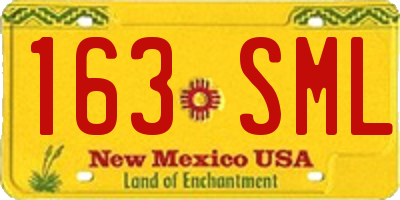 NM license plate 163SML