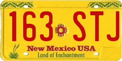 NM license plate 163STJ