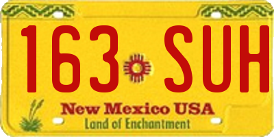 NM license plate 163SUH