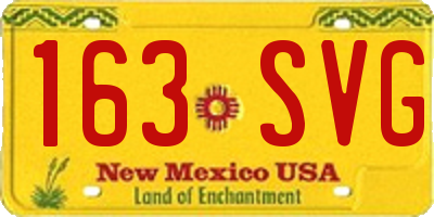 NM license plate 163SVG