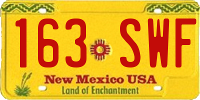 NM license plate 163SWF