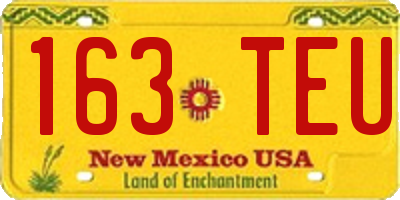 NM license plate 163TEU