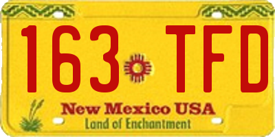 NM license plate 163TFD