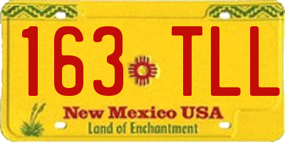 NM license plate 163TLL