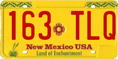 NM license plate 163TLQ