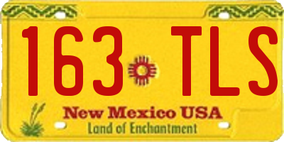 NM license plate 163TLS