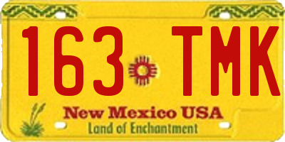 NM license plate 163TMK