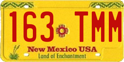 NM license plate 163TMM
