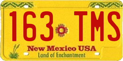 NM license plate 163TMS