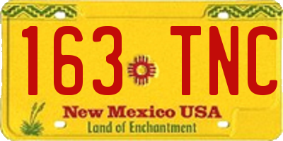 NM license plate 163TNC