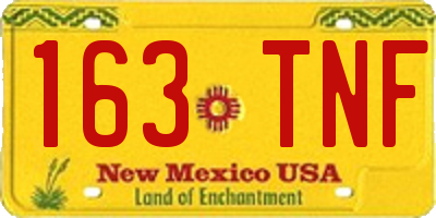 NM license plate 163TNF