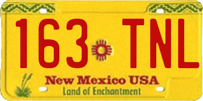 NM license plate 163TNL