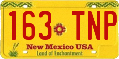 NM license plate 163TNP
