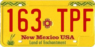 NM license plate 163TPF
