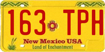 NM license plate 163TPH