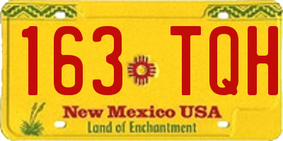 NM license plate 163TQH